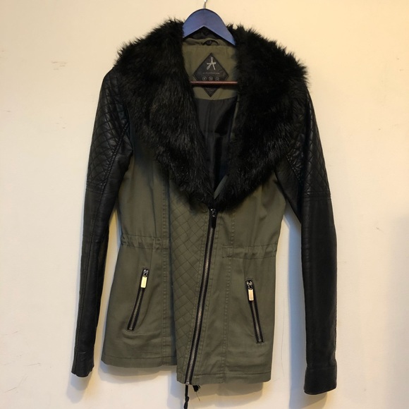 Atmosphere Jackets & Blazers - Army green faux leather fitted jacket | 4